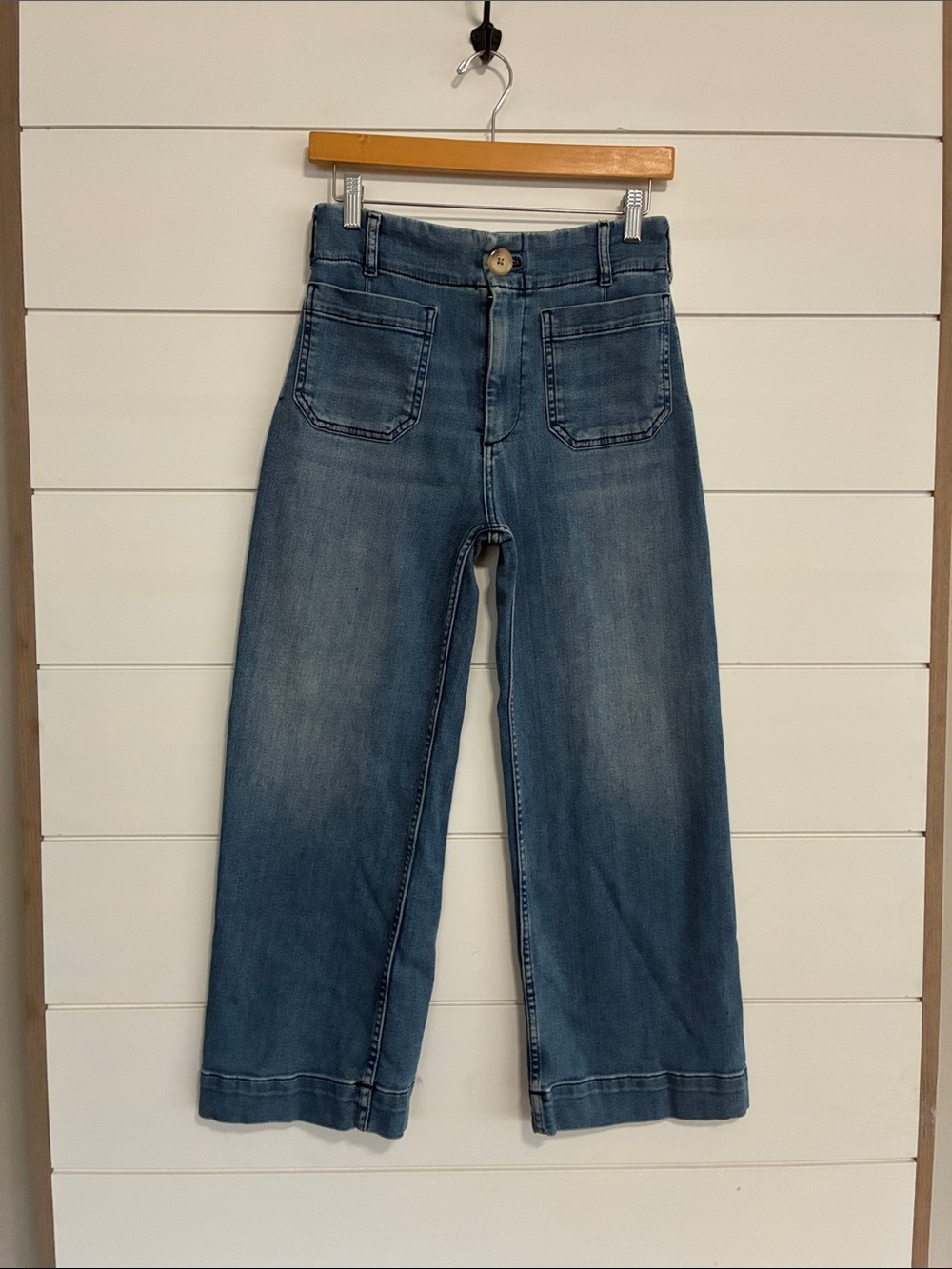 Maeve Colette Wide-Leg Crop Jeans from Anthropologie size 26 - Picture 5 of 7